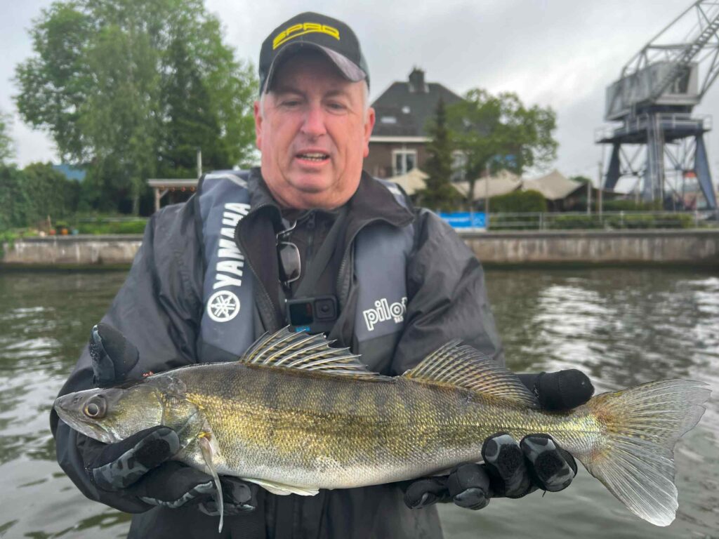 Exploring the Thrills of International Fishing Guy Wann holding a Zander