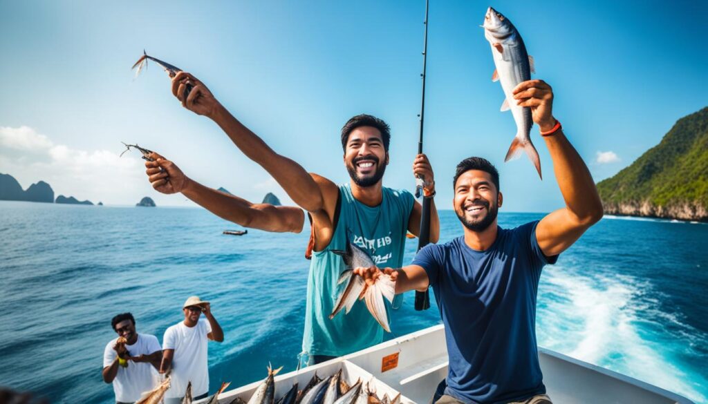 Enjoying Fresh Catch on Phuket Fishing Trip Enjoying Fresh Catch on Phuket Fishing Trip