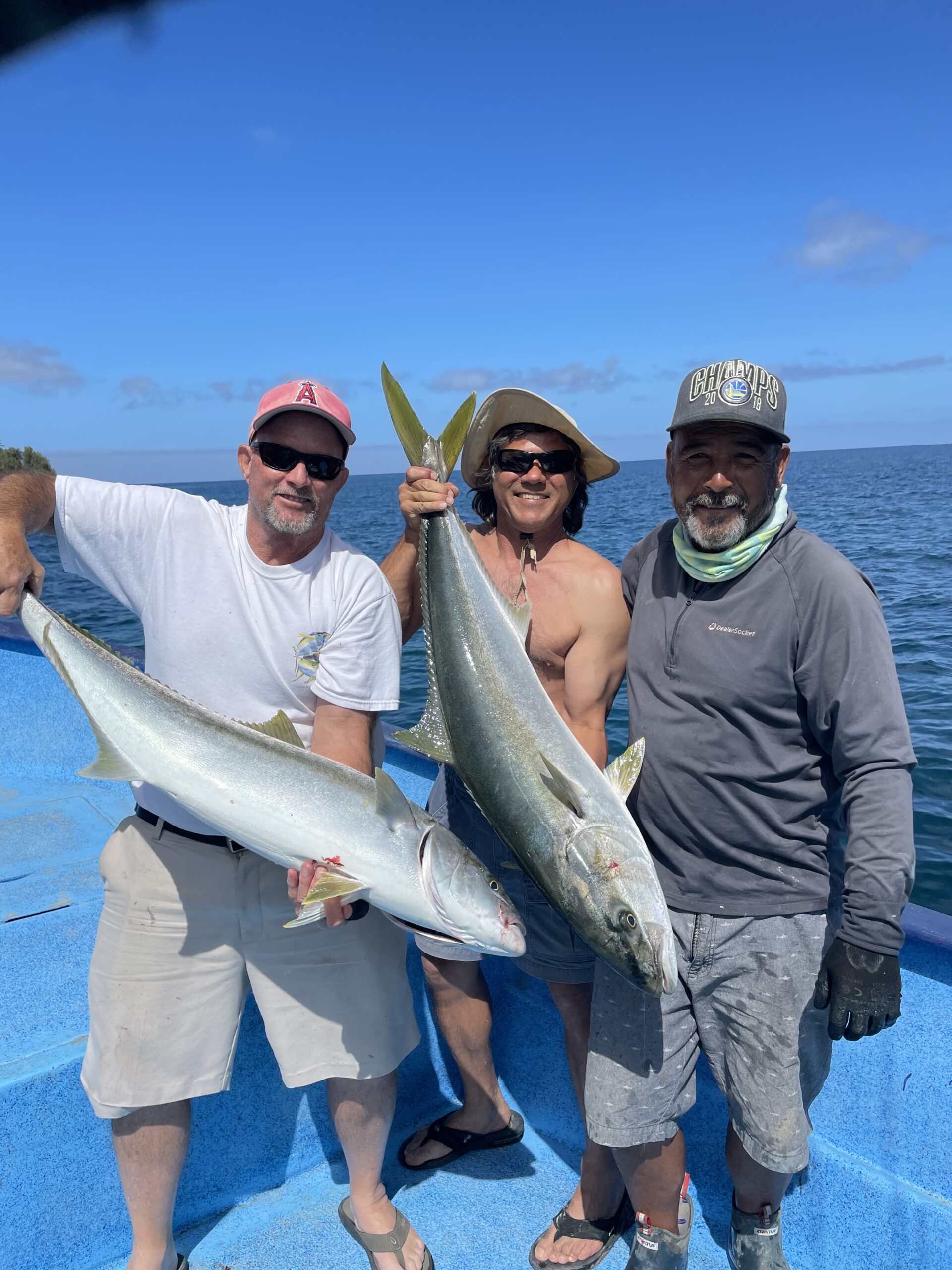 Jeff Hass in the middle of fishermen