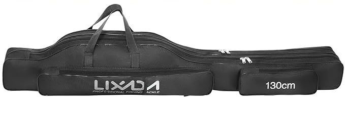 Airline approved fishing rod case LIXADA Portable Fishing Bag Folding Fishing Rod Reel Bag