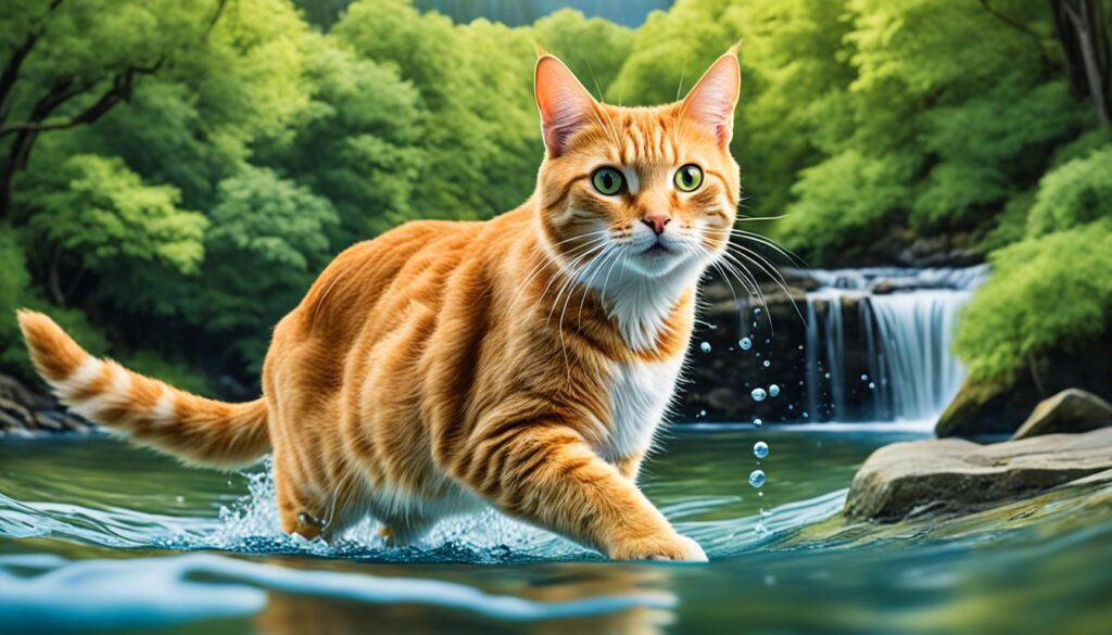 feeding feline with fresh fish feeding feline with fresh fish