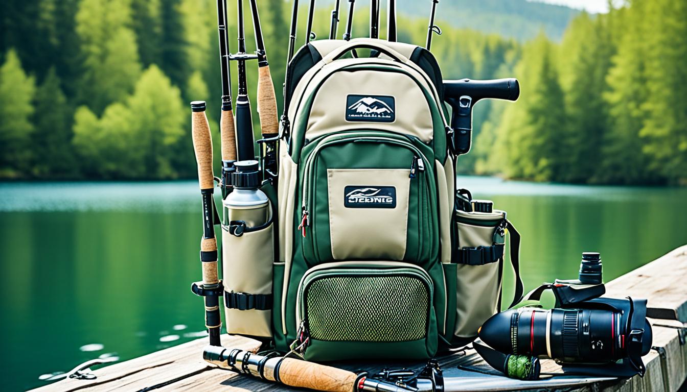 fishing backpack with rod holder