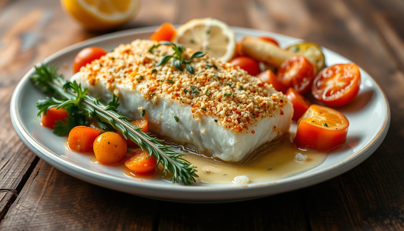 Baked Cod with Crumb Topping