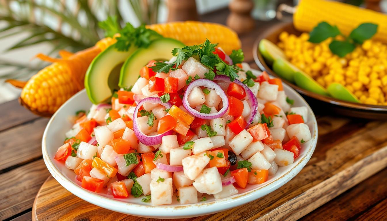 Classic Ceviche: Fresh Seafood Dish from Peru Classic Ceviche
