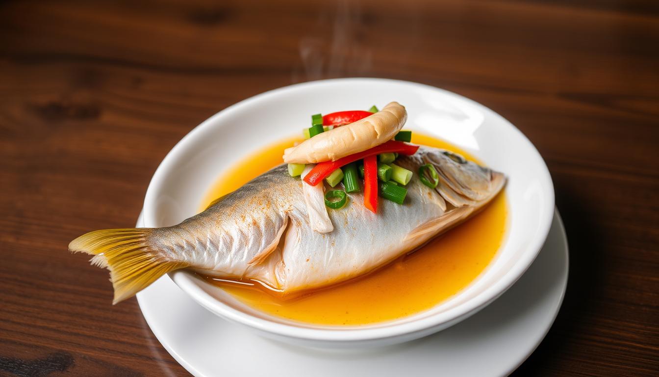 Steamed Fish with Ginger and Scallions
