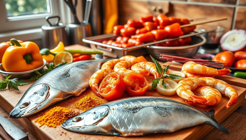 Choosing fish for tandoori skewers Choosing fish for tandoori skewers