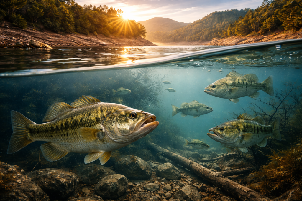 Bass Fishing Lake Oroville, California: A Complete Angler’s Guide bass swimming